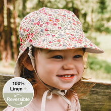 Load image into Gallery viewer, Lounger' Flap Sun Hat - Francesca / Flax