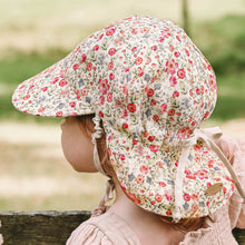 Load image into Gallery viewer, Lounger' Flap Sun Hat - Francesca / Flax