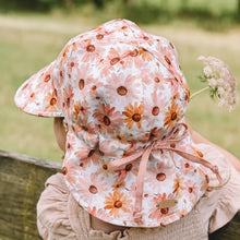 Load image into Gallery viewer, Lounger' Flap Sun Hat - Peggy / Rosa