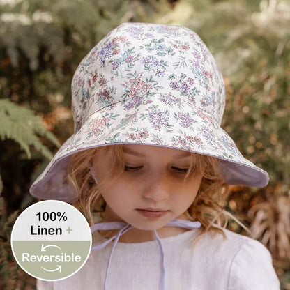 'Wanderer' Reversible Panelled Bucket Hat | Laura/Viola SIZE S