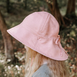 'Wanderer' Reversible Panelled Bucket Hat | Provence/Rosa