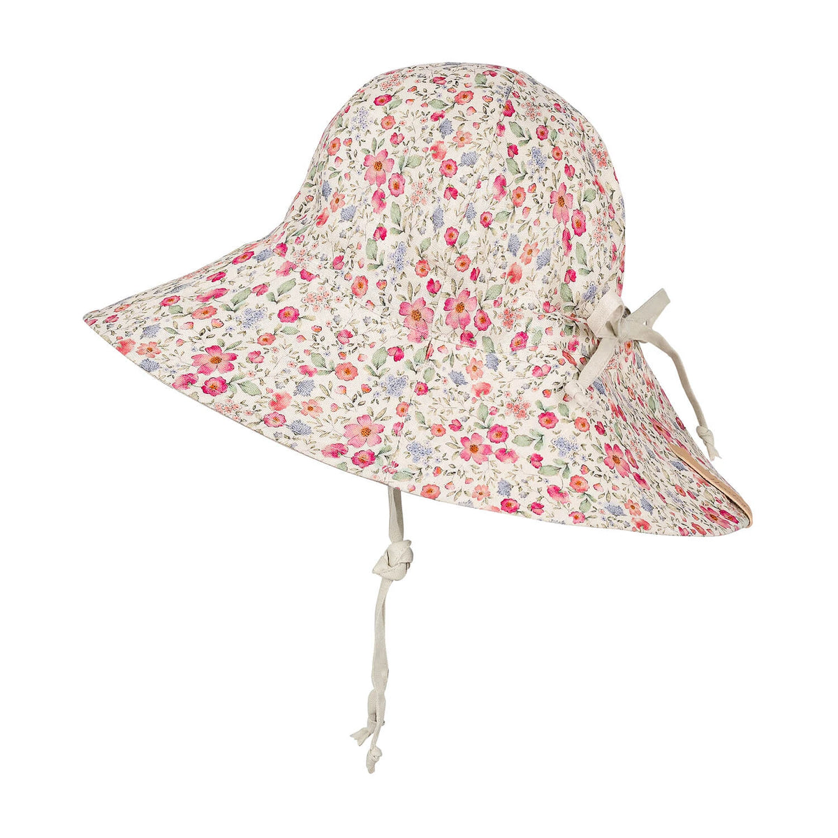 Wanderer' Panelled Bucket Sun Hat - Francesca / Flax