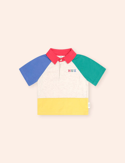Slouchy Colour Block Raglan Polo