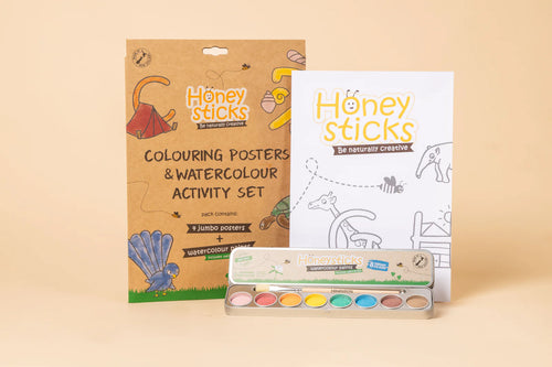 Jumbo Posters and Watercolour Paint Activity Set