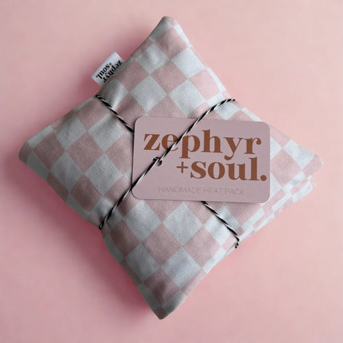 Baby Pink Check Heat Pack