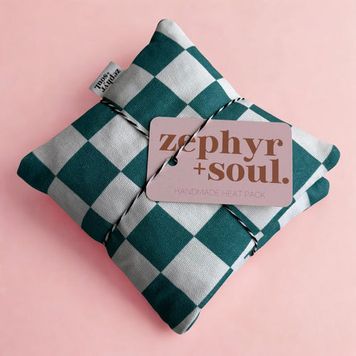 Emerald Green Check Heat Pack