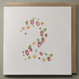 Strawberry 2 Birthday Card