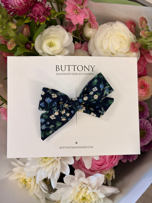 Big Sister Bow | Navy Floral