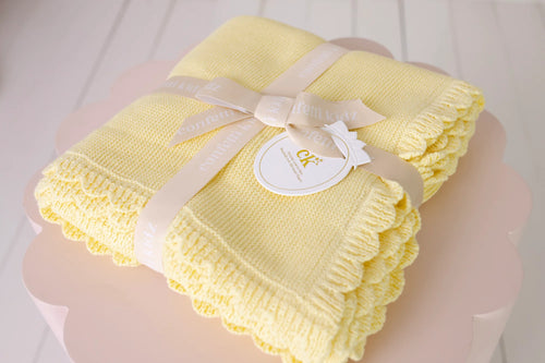 Heritage Knit Blanket | Buttercream