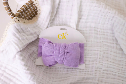 Oversized Knit Top Knot | Lilac
