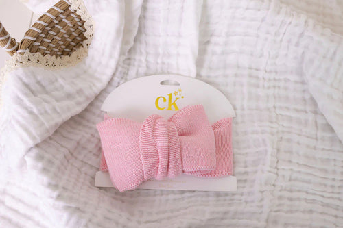 Oversized Knit Top Knot | Cotton Candy