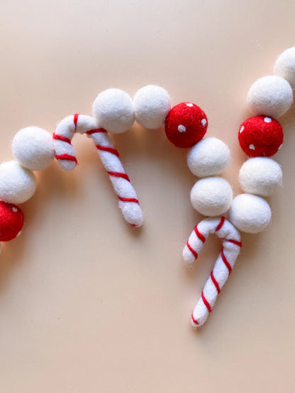 Candy Cane Garland | Red
