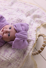 Load image into Gallery viewer, Oversized Knit Top Knot | Lilac