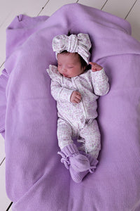 Frilly Knit Blanket | Lilac
