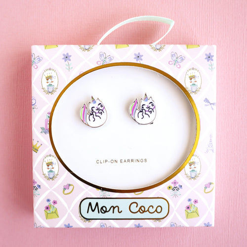 Caticorn Joy Clip On Earrings