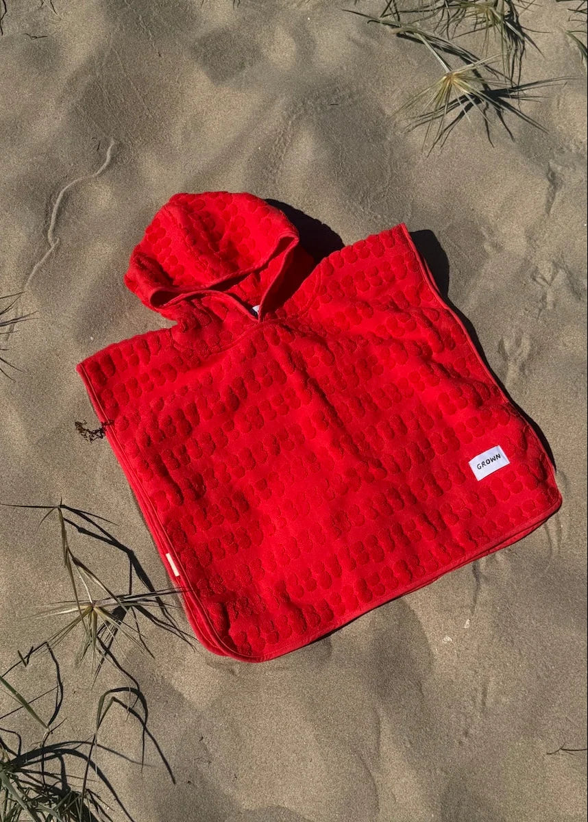 Bubble Terry Towelling Poncho - Fiesta