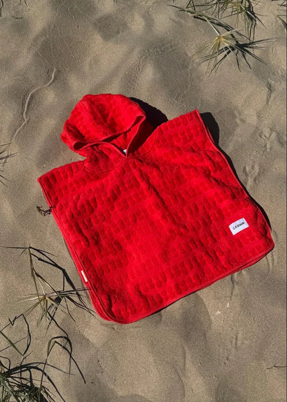 Bubble Terry Towelling Poncho - Fiesta