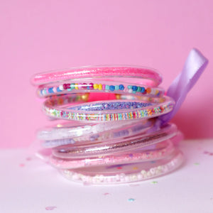 Bright Pink Glitter Bracelets