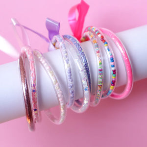 Bright Pink Glitter Bracelets