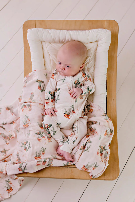 Happy Cactus - Bamboo Zipsuit SIZE 00000