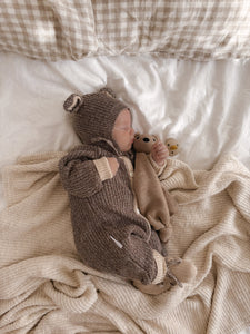 Classic Knit Romper | Brownie SIZE NB, 3-6M and 1YR