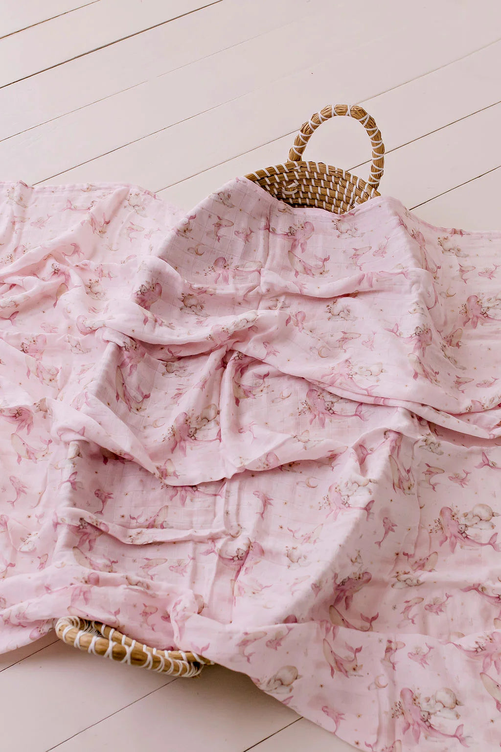 Whimsical Whale | Organic Muslin Swaddle