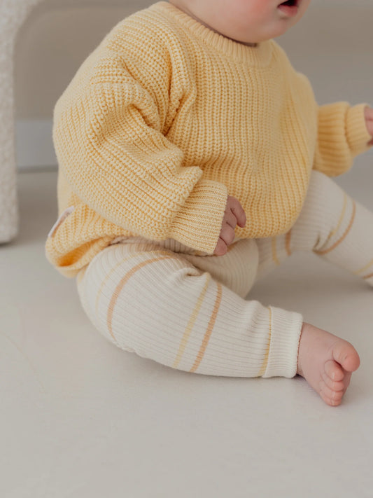 Leggings | Vanilla Stripe SIZE 7YR