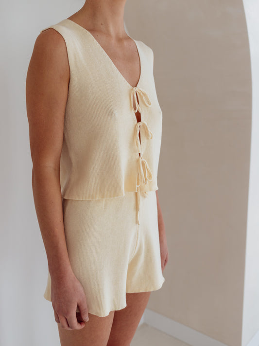 Knit Singlet | Lemon (Women's) SIZE XL