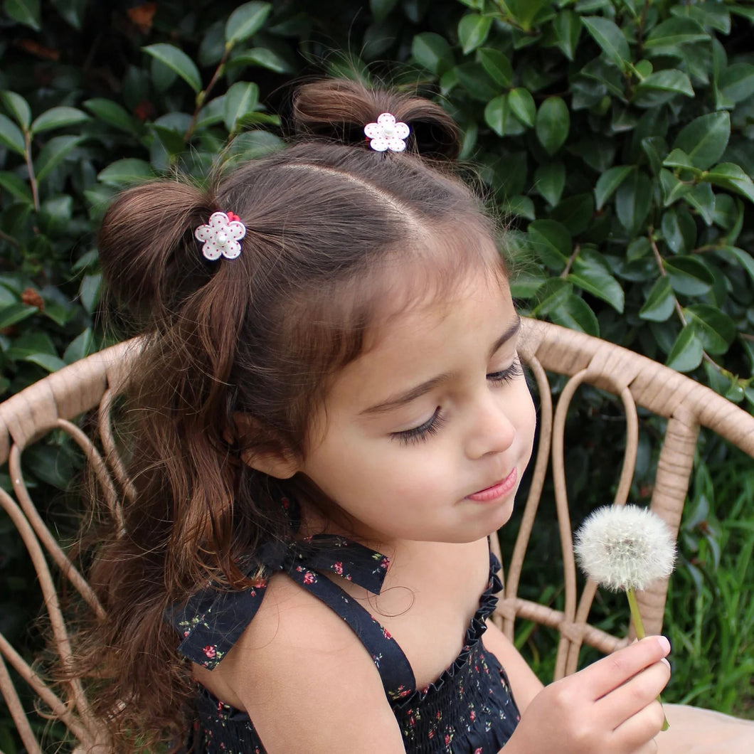 Hair Ties | Red Dotty Daisies