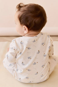 Organic Cotton Reese Zip Onepiece - Whales