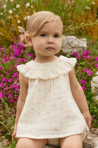 PRE ORDER Organic Cotton Muslin Annalise Top - Vintage Ditsy