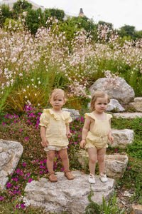 PRE ORDER Organic Cotton Muslin Luciana Playsuit - Sunshine
