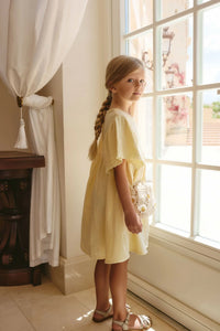 PRE ORDER Organic Cotton Muslin Phillipa Dress - Sunshine