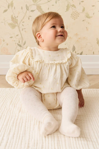 PRE ORDER Organic Cotton Muslin Frances Playsuit - Vintage Ditsy