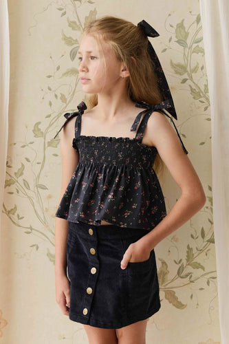 PRE ORDER Organic Cotton Odette Top - Bianca Noir