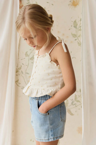 PRE ORDER Organic Cotton Muslin Mirabel Top - Vintage Ditsy