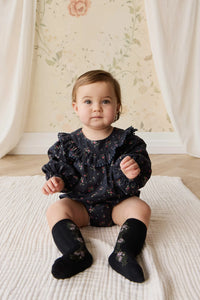 PRE ORDER Organic Cotton Malia Playsuit - Bianca Noir