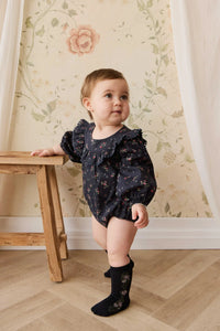 PRE ORDER Organic Cotton Malia Playsuit - Bianca Noir