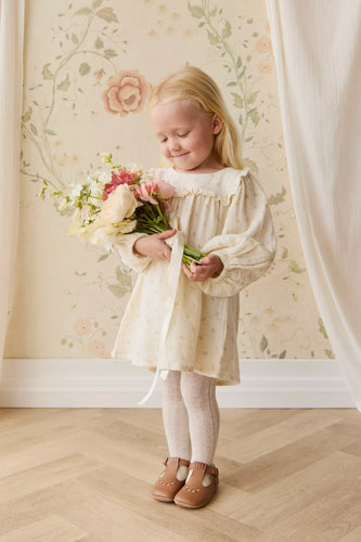 PRE ORDER Organic Cotton Muslin Amira Dress - Vintage Ditsy