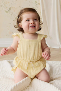 PRE ORDER Organic Cotton Muslin Luciana Playsuit - Sunshine