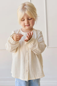 Organic Cotton Muslin Eloise Top - Parchment