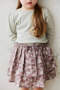 Organic Cotton Abbie Skirt | Pansy Floral Fawn