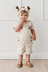 Chase Short Overall | Powder Pink/Egret