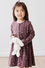 Load image into Gallery viewer, Organic Cotton Poppy Dress - Irina Fig SIZE 4YR and 7YR