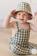 Load image into Gallery viewer, Organic Cotton Kingston Overall - Gingham Grape Leaf