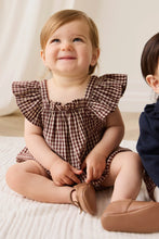 Load image into Gallery viewer, Organic Cotton Harriet Playsuit – Cinnamon Gingham
