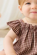 Load image into Gallery viewer, Organic Cotton Harriet Playsuit – Cinnamon Gingham