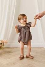 Load image into Gallery viewer, Organic Cotton Harriet Playsuit – Cinnamon Gingham