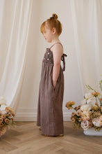 Load image into Gallery viewer, Organic Cotton Solenne Jumpsuit – Cinnamon Gingham SIZE 6-12M, 6YR and 9YR
