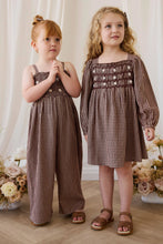 Load image into Gallery viewer, Organic Cotton Solenne Jumpsuit – Cinnamon Gingham SIZE 6-12M, 6YR and 9YR